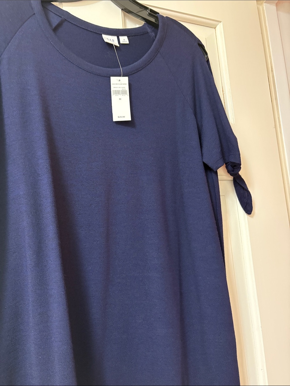 GAP Navy Short-Sleeve Tee with Sleeve Tie